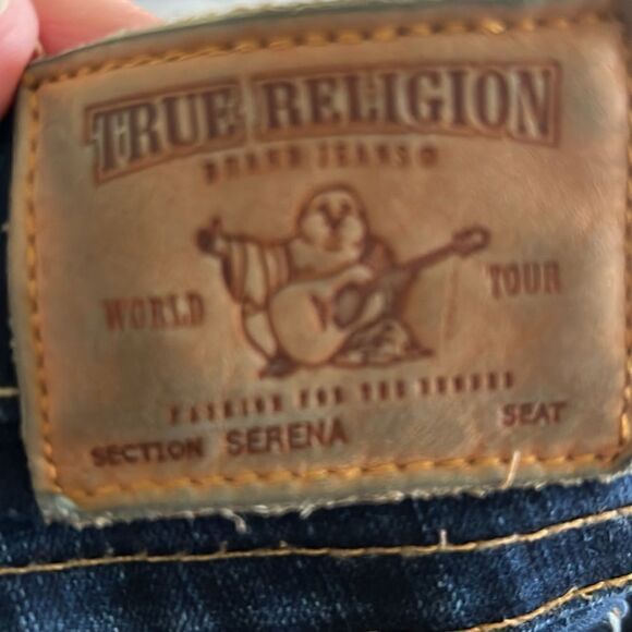 TRUE RELIGION Serena DARK WASH LOW WAIST SKINNY JEANS STYLE WCJN6CR8 - Picture 9 of 10